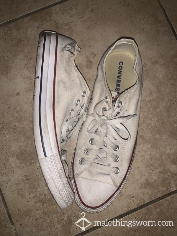 Worn White Converse (gym Shoes)