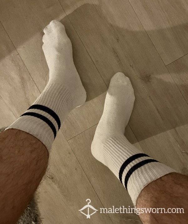 Worn White Socks - Custom Available