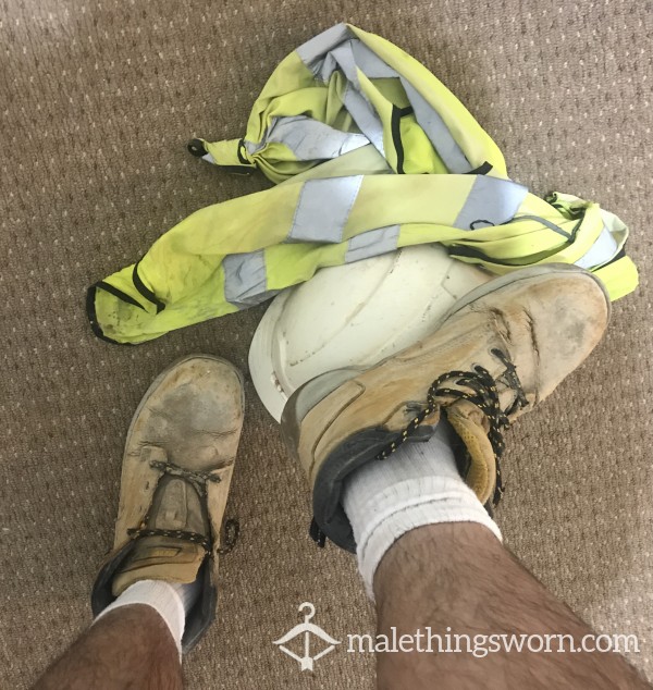 Worn White Workman’s Socks