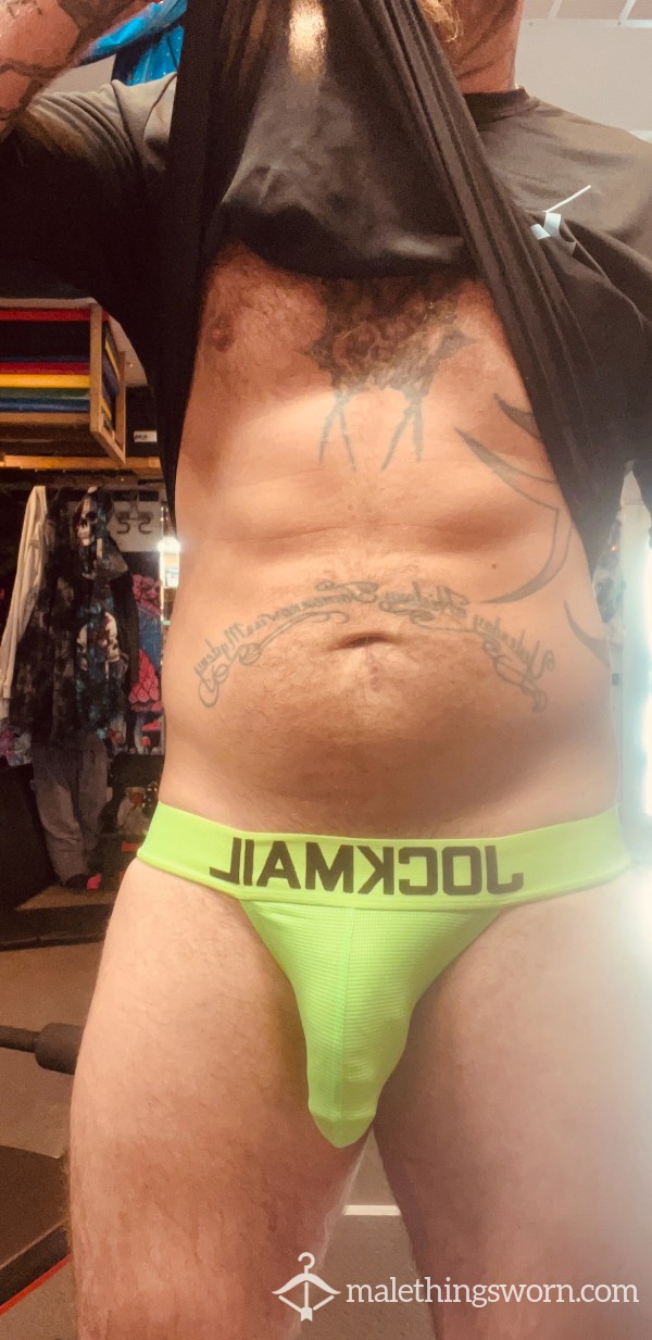 XL JockMail Jock Strap - Neon Green