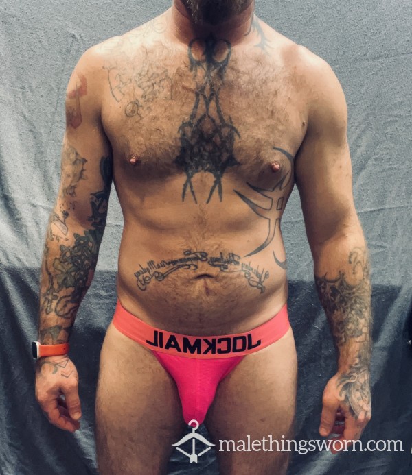 XL JockMail Jock Strap - Neon Pink