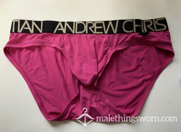 XL Pink Andrew Christian Briefs (35-38 In / 89-96 Cm)