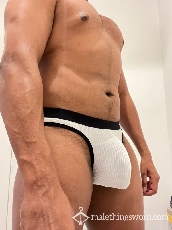 SOLD XL White Briefs (can Be Customised)