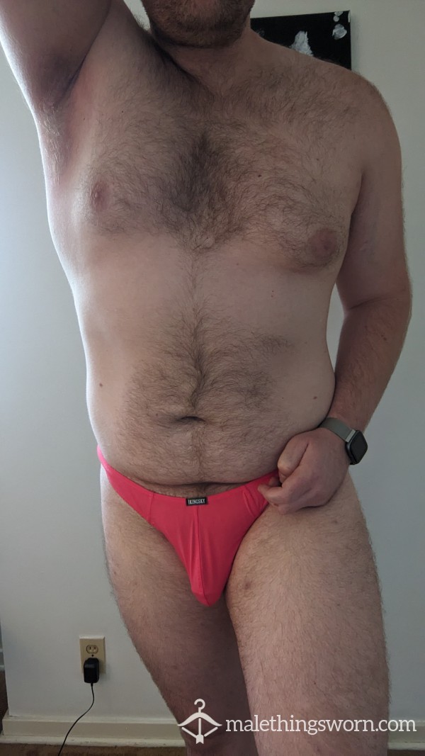 XXL Red Thong! With Purchase Get 2 Work Outs And Always Open To Customizations!