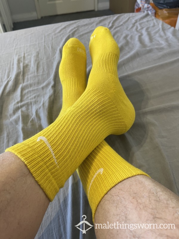 Yellow Nike Socks