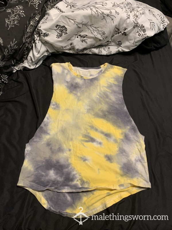 Yellow/Grey Tye Dye Cutoff T-Shirt