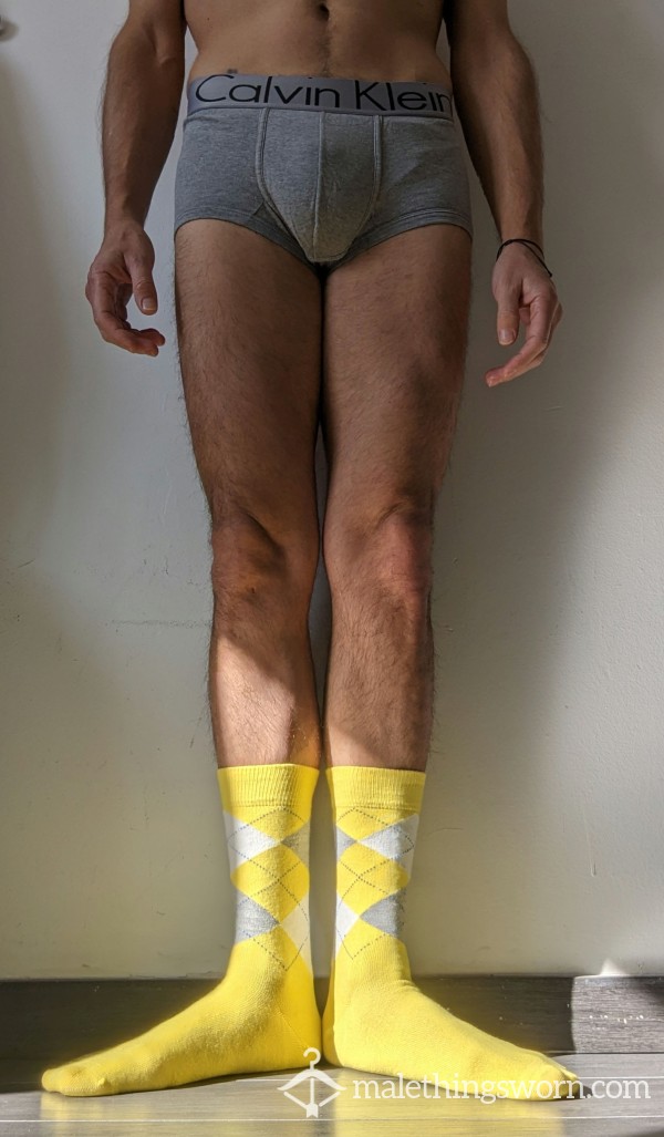 Yogi's Yellow Socks And Grey Boxer Briefs