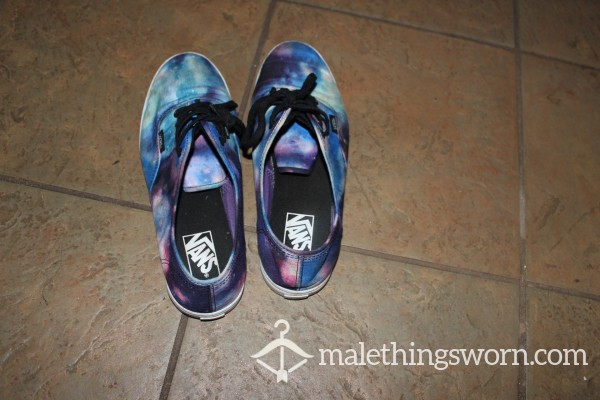 HEAVILY USED OLD Space Galaxy Vans Skater Shoes MEN US 8